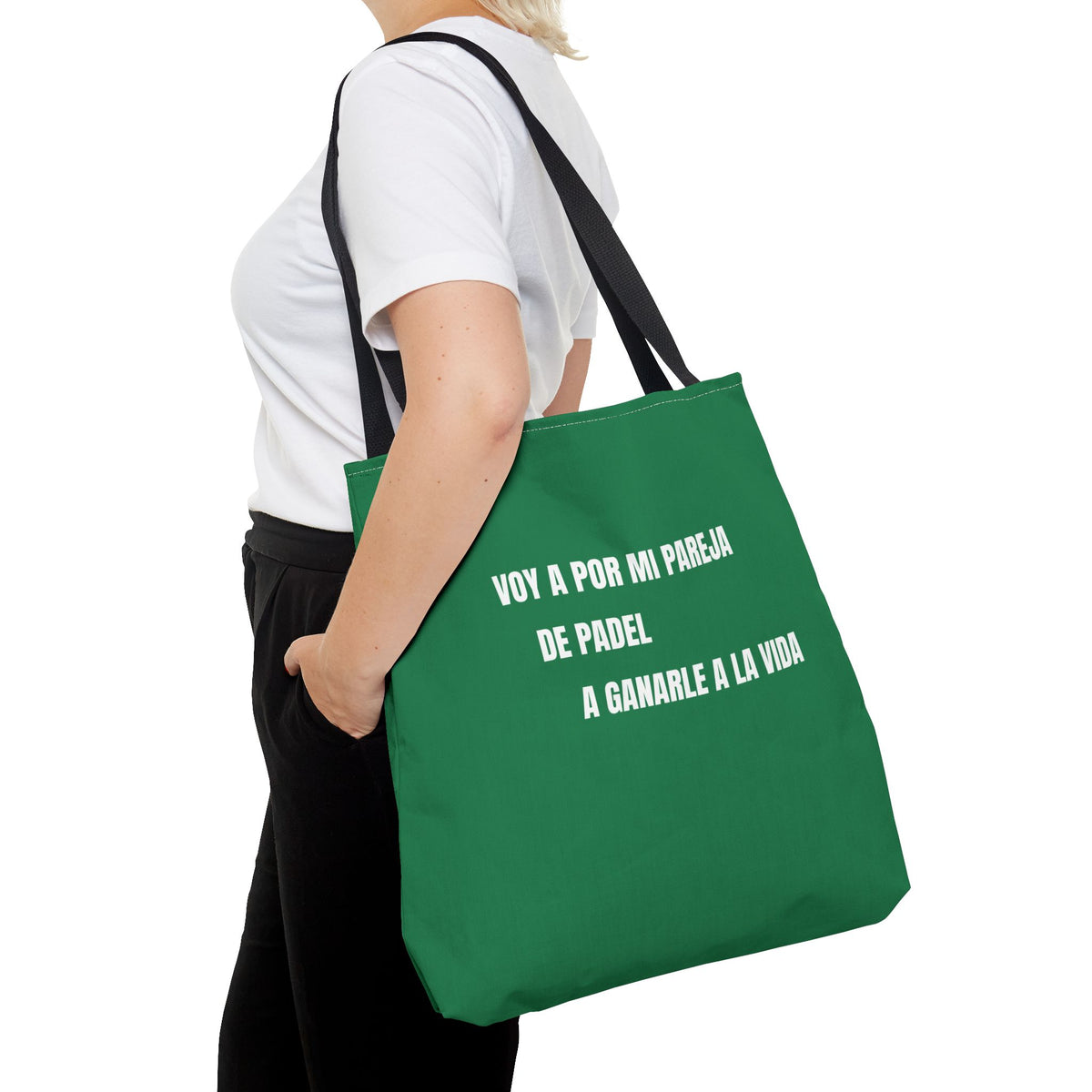 Tote Bag Doble Bote - Voy a por mi pareja de pádel a ganarle a la vida