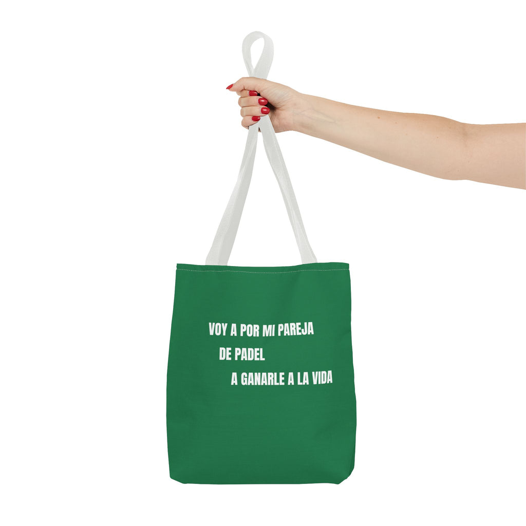 Tote Bag Doble Bote - Voy a por mi pareja de pádel a ganarle a la vida