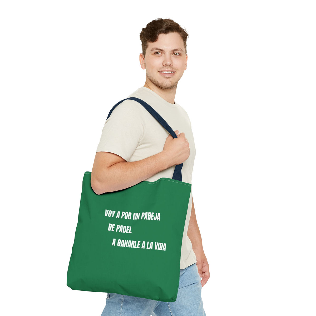 Tote Bag Doble Bote - Voy a por mi pareja de pádel a ganarle a la vida