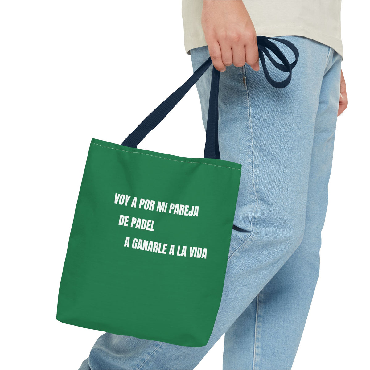 Tote Bag Doble Bote - Voy a por mi pareja de pádel a ganarle a la vida