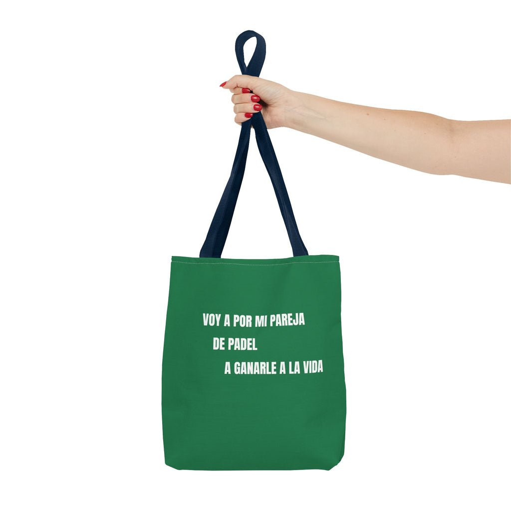 Tote Bag Doble Bote - Voy a por mi pareja de pádel a ganarle a la vida
