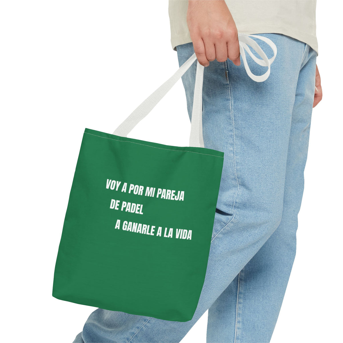 Tote Bag Doble Bote - Voy a por mi pareja de pádel a ganarle a la vida
