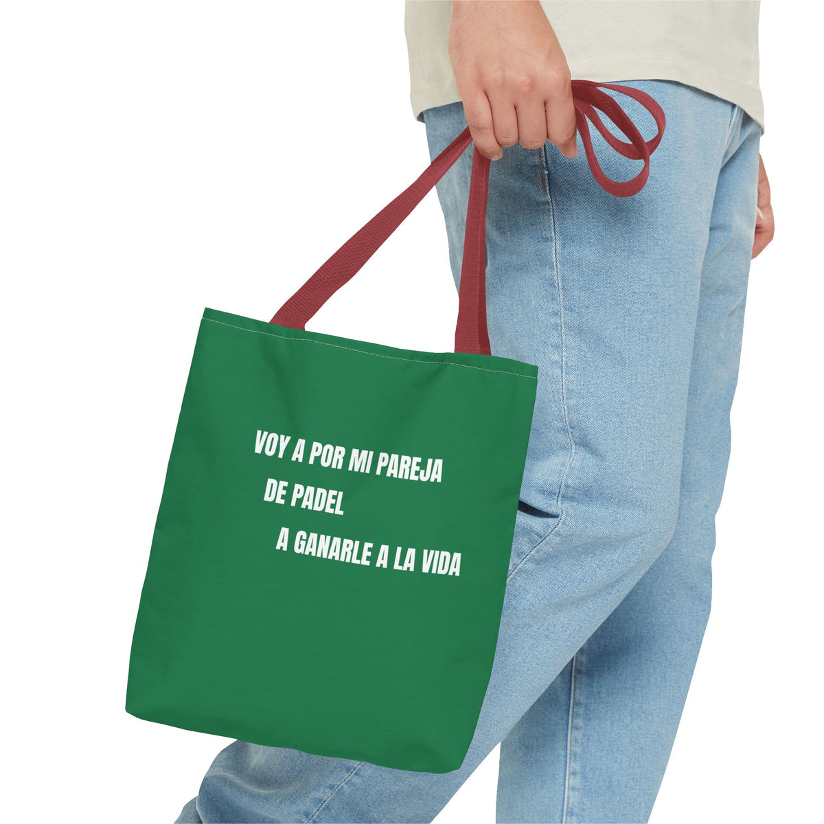 Tote Bag Doble Bote - Voy a por mi pareja de pádel a ganarle a la vida