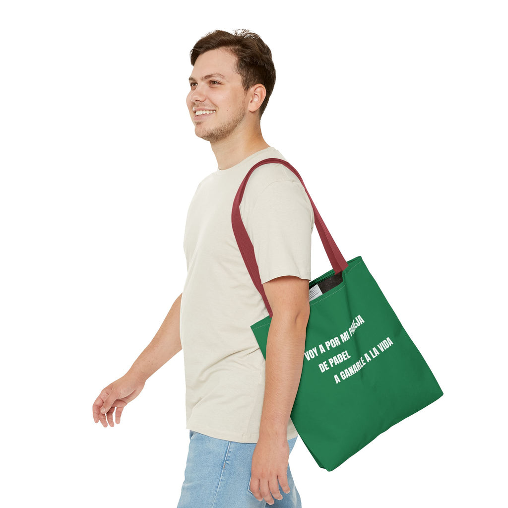 Tote Bag Doble Bote - Voy a por mi pareja de pádel a ganarle a la vida