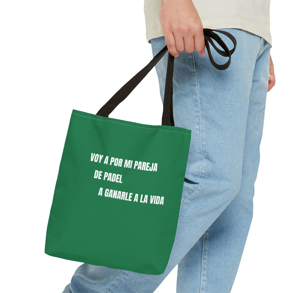 Tote Bag Doble Bote - Voy a por mi pareja de pádel a ganarle a la vida