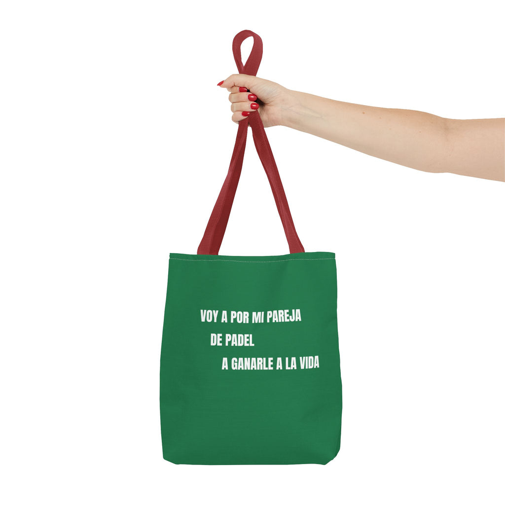 Tote Bag Doble Bote - Voy a por mi pareja de pádel a ganarle a la vida