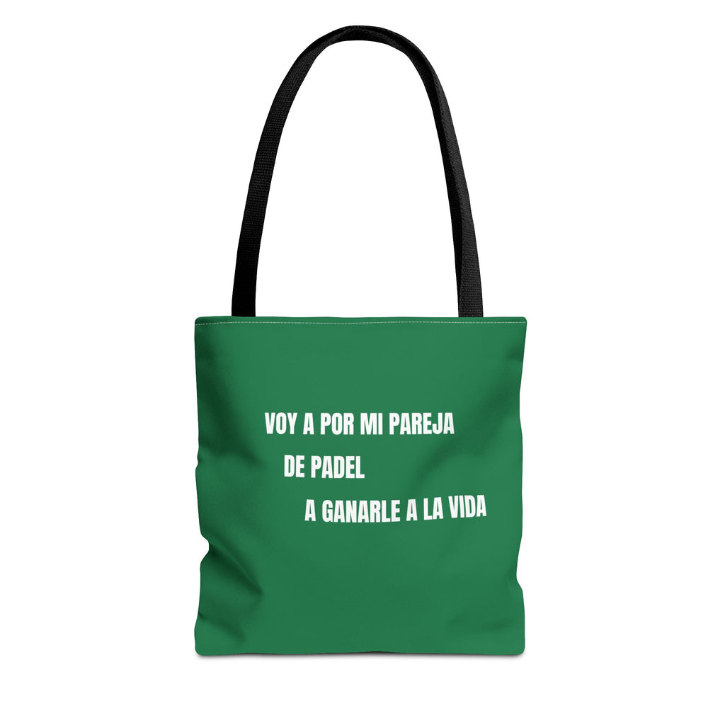 Tote Bag Doble Bote - Voy a por mi pareja de pádel a ganarle a la vida